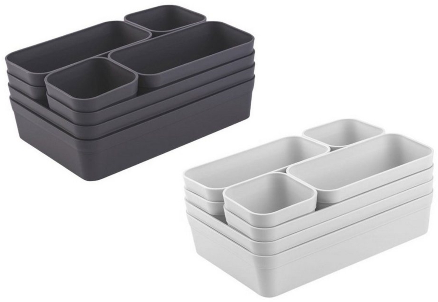 Engelland Schubladeneinsatz Schubladen-Organizer (Vorteils-Set, 16 St, individuelle Anordnung, passend für alle gängigen Schubladen), BPA-frei, spülmaschinengeeignet, gefrierschrankgeeignet Bild 1