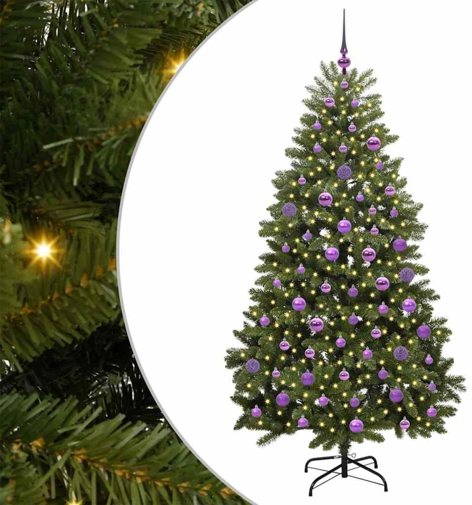 vidaXL Künstlicher Weihnachtsbaum Grün 180 cm PVC und Metall 3395691 Bild 1