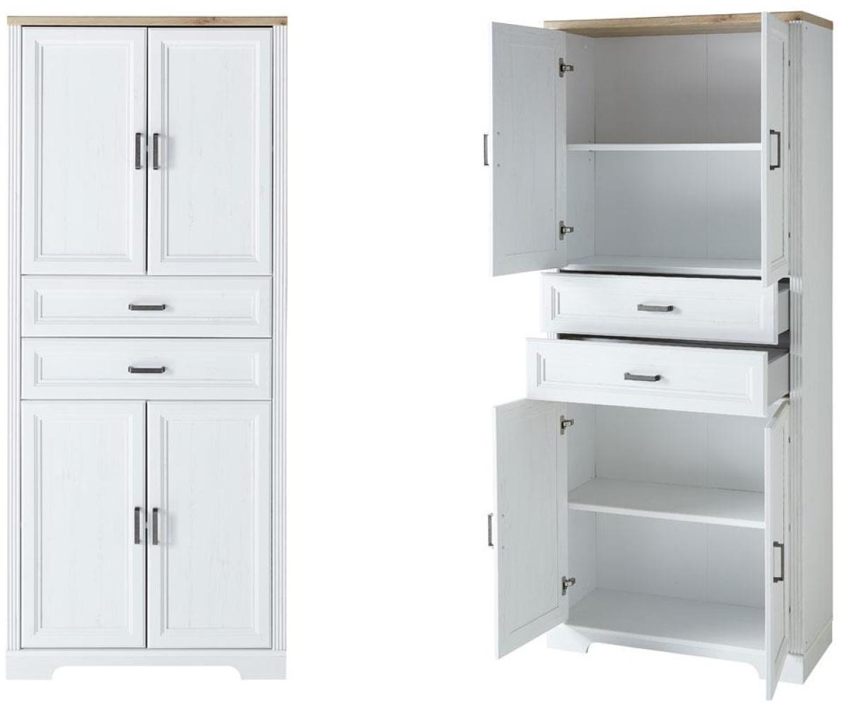 Aktenschrank 02 Büroschrank JASMIN Pinie weiß Dekor 86x38 Bild 1