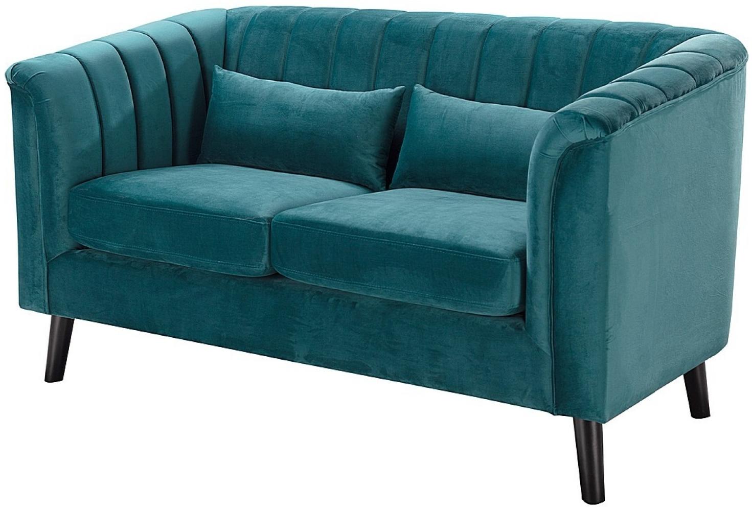 Dekoria Sofa Meriva Velvet teal 2-Sitzer Bild 1