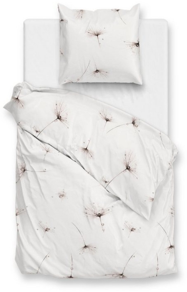 ZO HOME Bettwäsche ZO!Home, Baumwolle, 2 teilig, Pusteblumen auf weißem Hintergrund Bild 1
