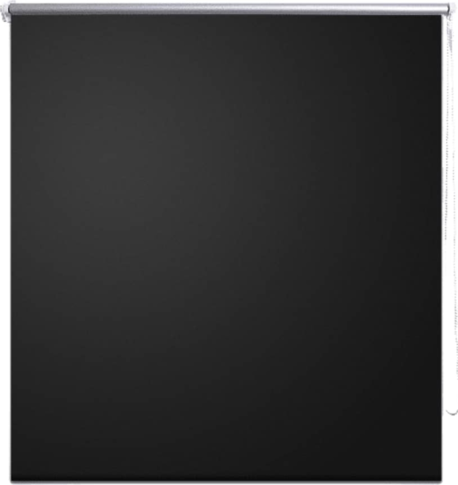 vidaXL Verdunklungsrollo Seitenzug Rollo Klemmrollo Klemmfix Kette, Schwarz, 120 cm x 2,3 m Bild 1