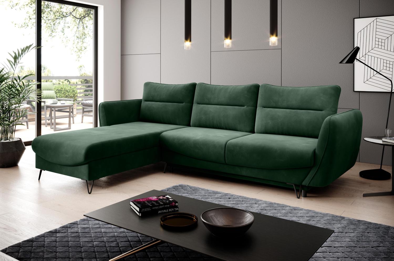Wohnideebilder Silva Dunkelgrün Couchgarnitur CO-SIL-LT-35LO Bild 1