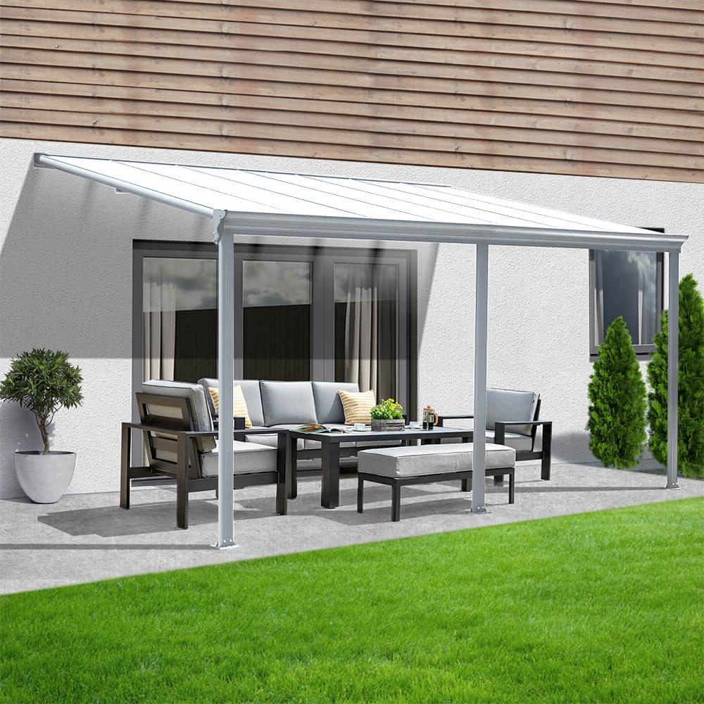 HOME DELUXE Terrassenüberdachung SOLIS - 434 x 303 x cm Weiß Bild 1