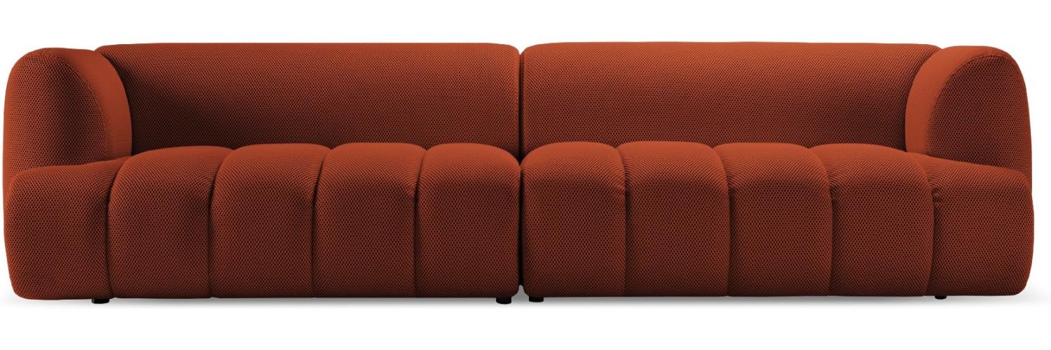 Micadoni Modulares Sofa Harry 4-Sitzer 3D-Stoff Ziegel Bild 1