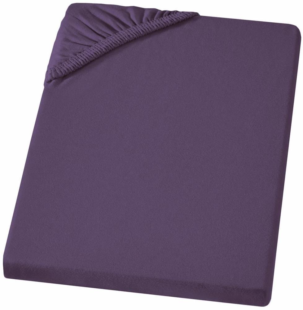 Carpe Sonno Feinjersey Bettlaken aus 100% Baumwolle, Violett, 180-200 x 200 cm Bild 1