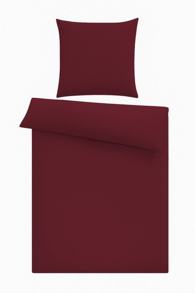 One Home Bettwäsche Seersucker Uni, Seersucker, 4 teilig, Sommer, weich, kühlend Bild 1