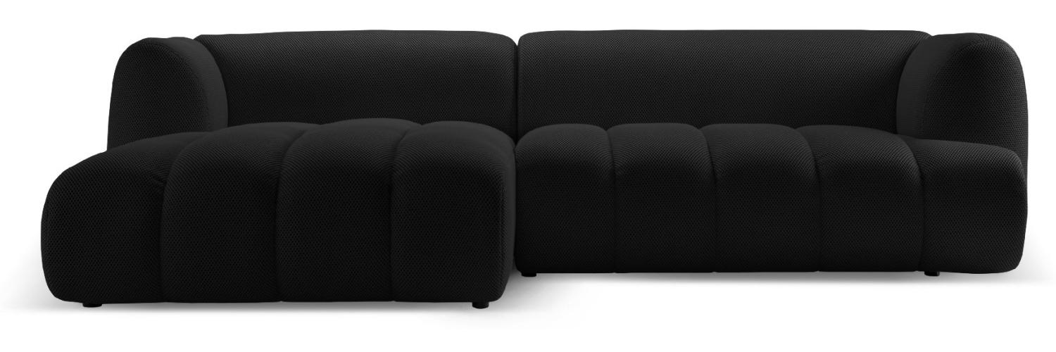 Micadoni Modulares Ecksofa Harry 4-Sitzer Links 3D-Stoff Schwarz Bild 1