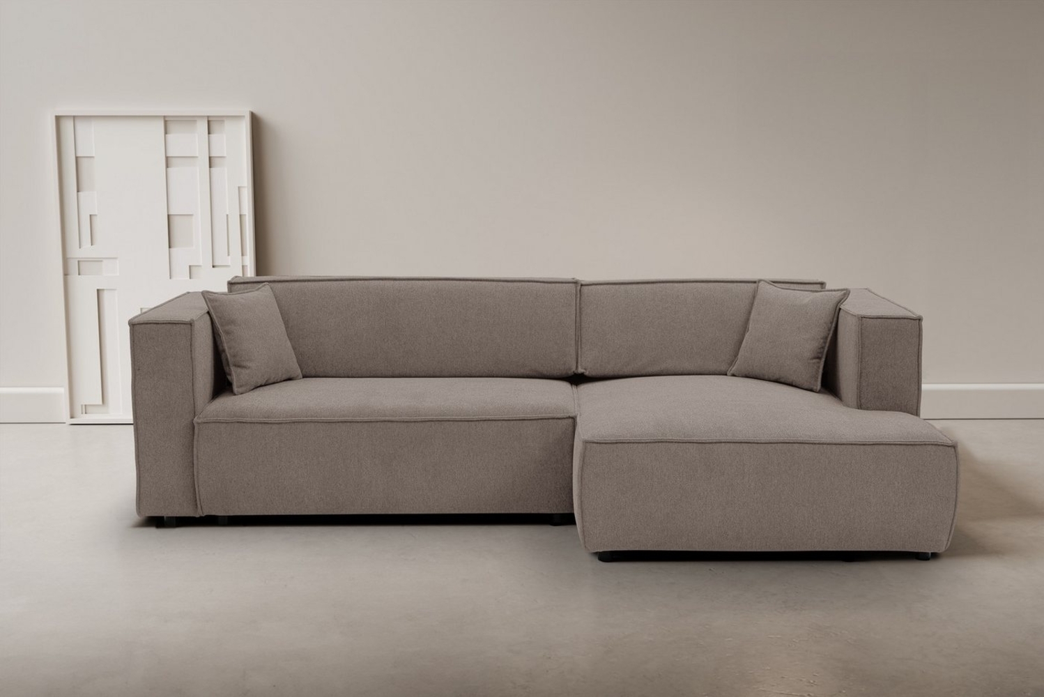 WERK2 Ecksofa Atlanta, Design Ecksofa mit hohem Komfort, Schlaffunktion & Bettkasten Bild 1