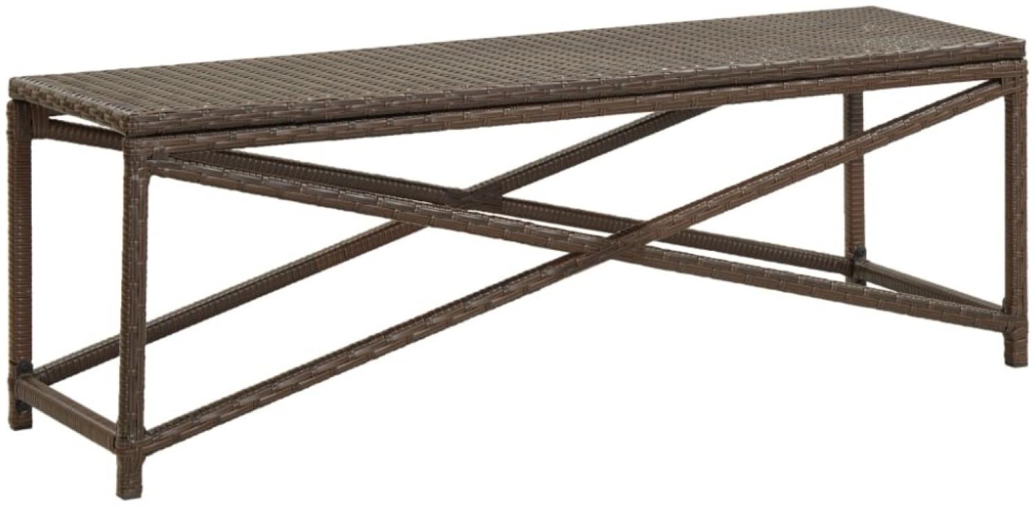 vidaXL Gartenbank 120 cm Poly Rattan Braun 46212 Bild 1