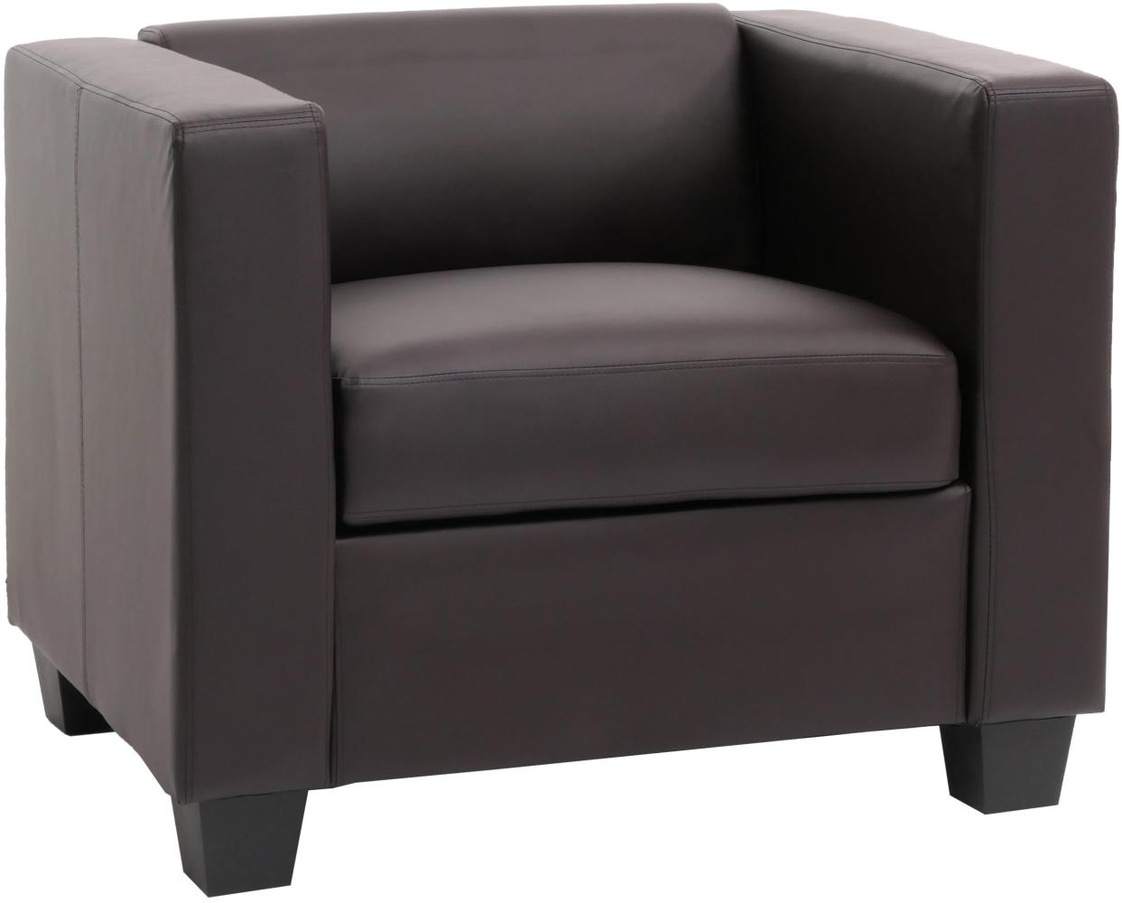 Sessel Loungesessel Lille ~ Kunstleder, coffee Bild 1