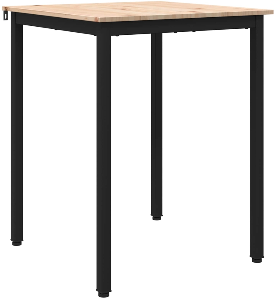 vidaXL Esstisch Natur 60 x 60 x 75 cm Massives Kiefernholz 892779 Bild 1