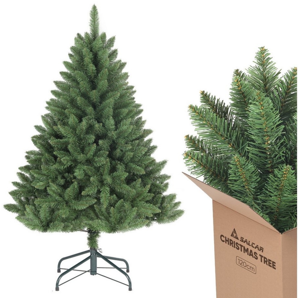 Salcar Künstlicher Weihnachtsbaum Künstlicher Christbaum, naturgetreuer Tannenbaum mit Klappsystem, 180cm mit 730 PVC-Nadeln Bild 1