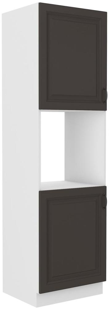 Küchen Backofen Hochschrank 60 cm Stilo Grau + Weiss Küchenzeile Küchenblock Bild 1
