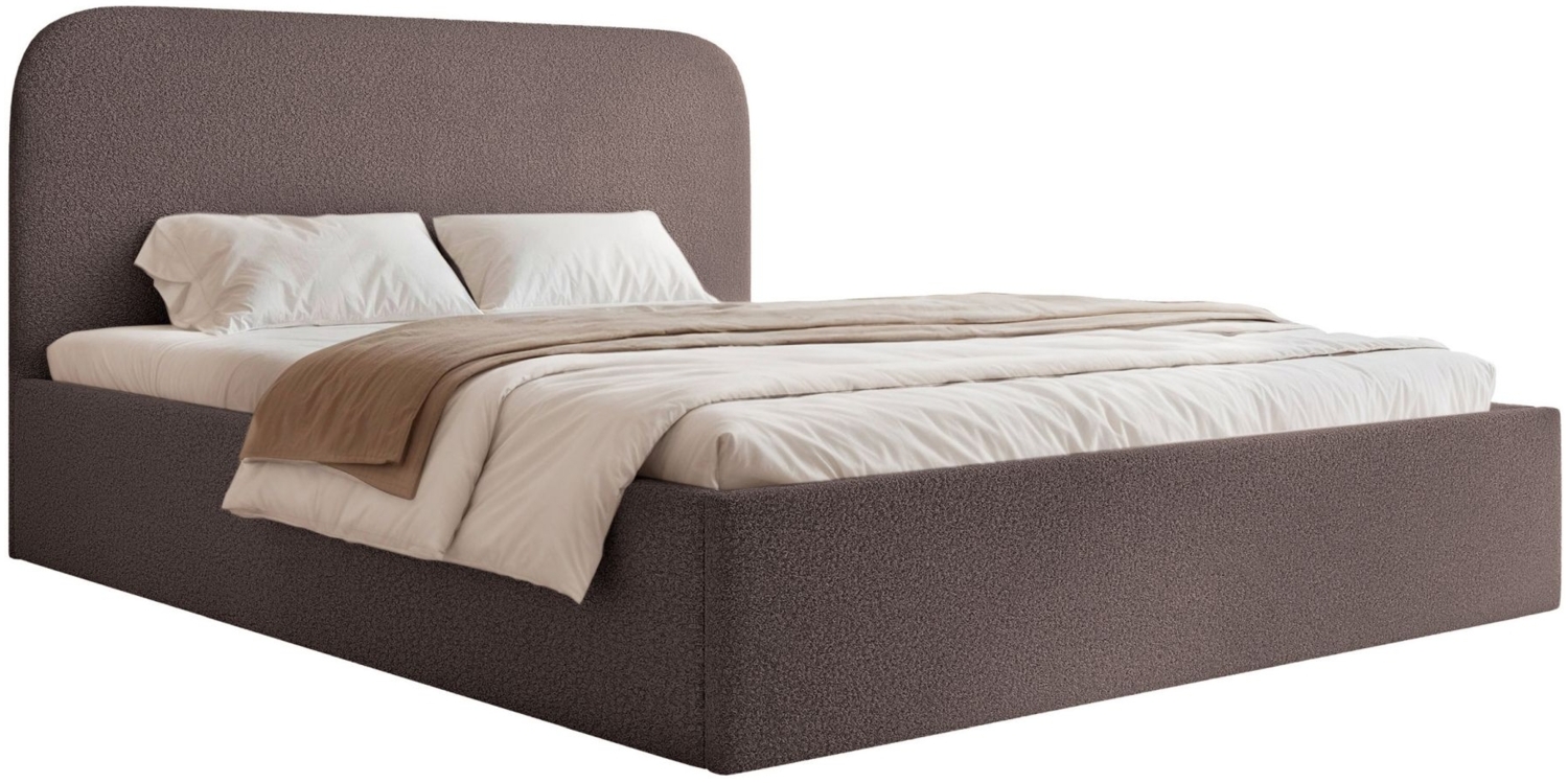 Selsey 'Sonvivo' Polsterbett mit Bettkasten, Bouclé, braun, 140x200 Bild 1