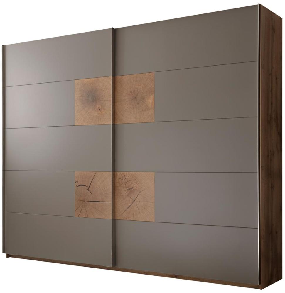 Schwebetürenschrank >Constantin< in Wildeiche / Basaltgrau - 270x225x60 (BxHxT) Bild 1