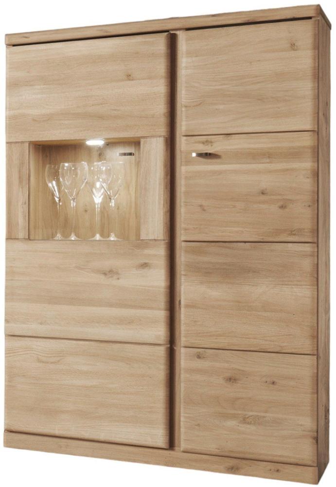 Wohnzimmerschrank Teilmassiv Ianisha 305x210x46 Wohnwand Wildeiche Bianco geölt 20126 Bild 1