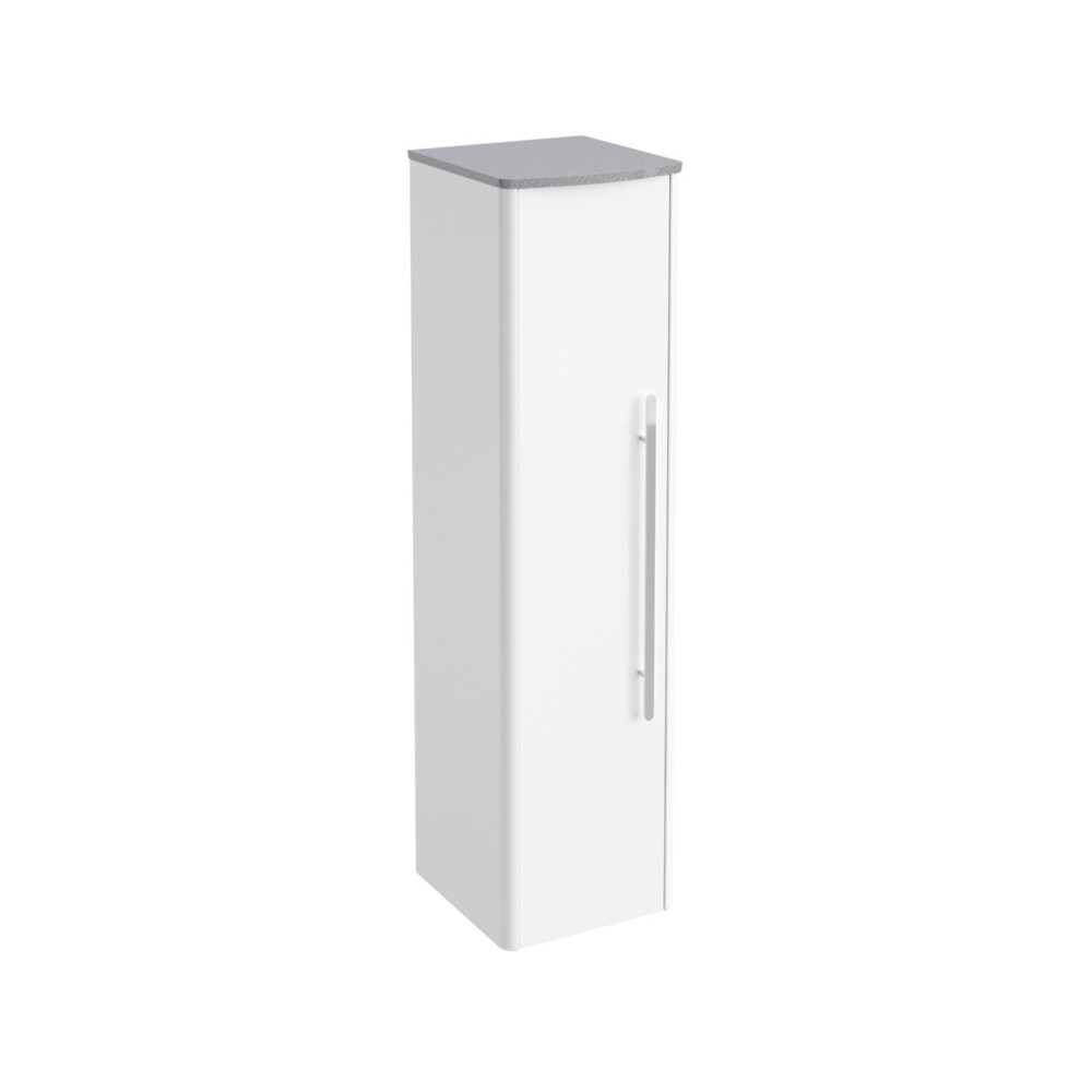 Lanzet CLASSICO Midischrank, Weiß/Grau-Metallic, links Bild 1