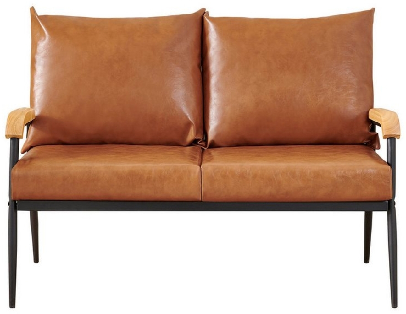 CLIPOP Sofa 2-Sitzer Sofa, gepolsterte Couch mit Armlehnen, 110x61x81cm Kunstleder Sofa Bild 1