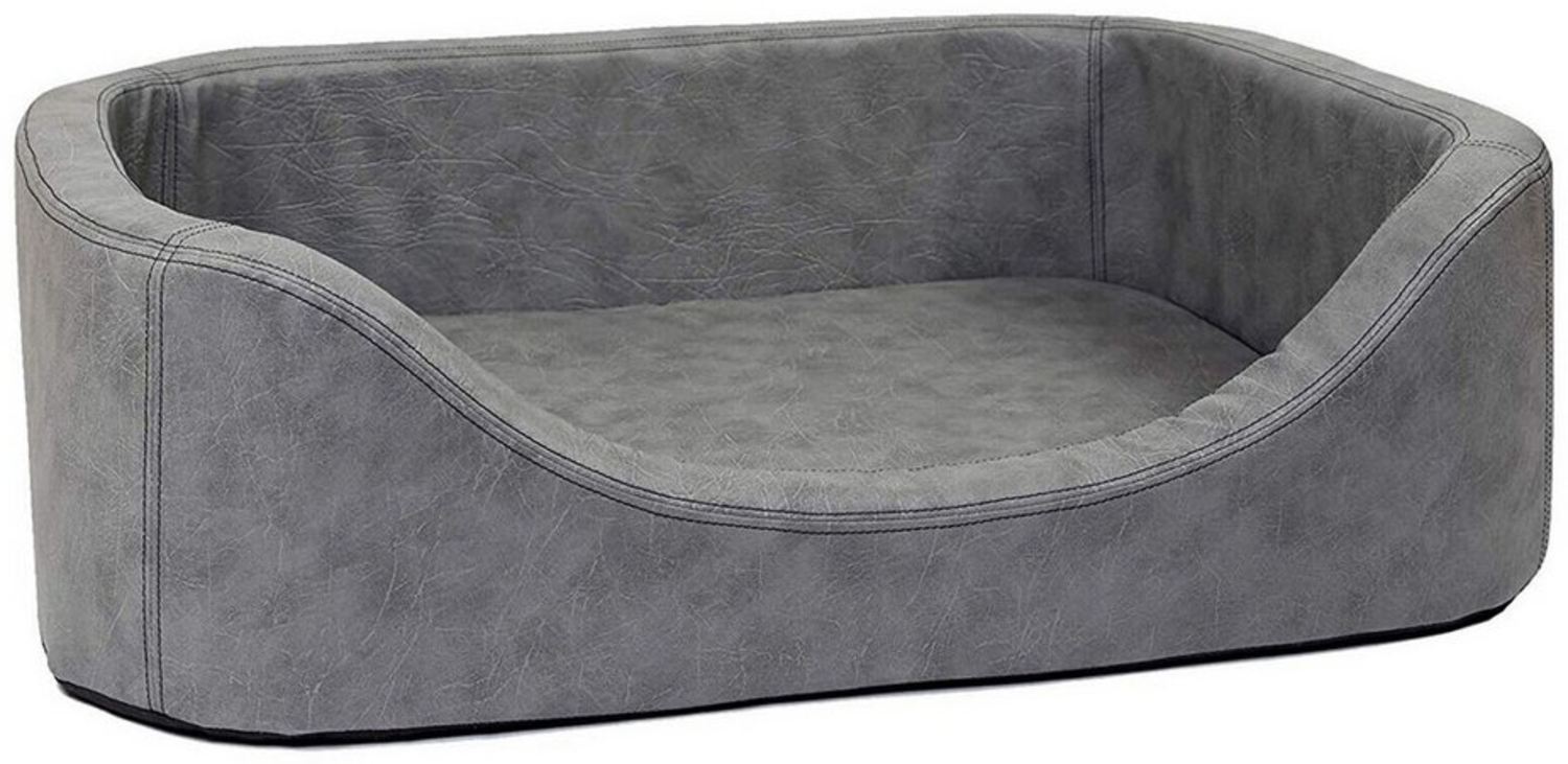 CopcoPet Tierbett Hundebett Stella Antik Grau L ca. 80x60 cm Kaltschaumstoff Bild 1