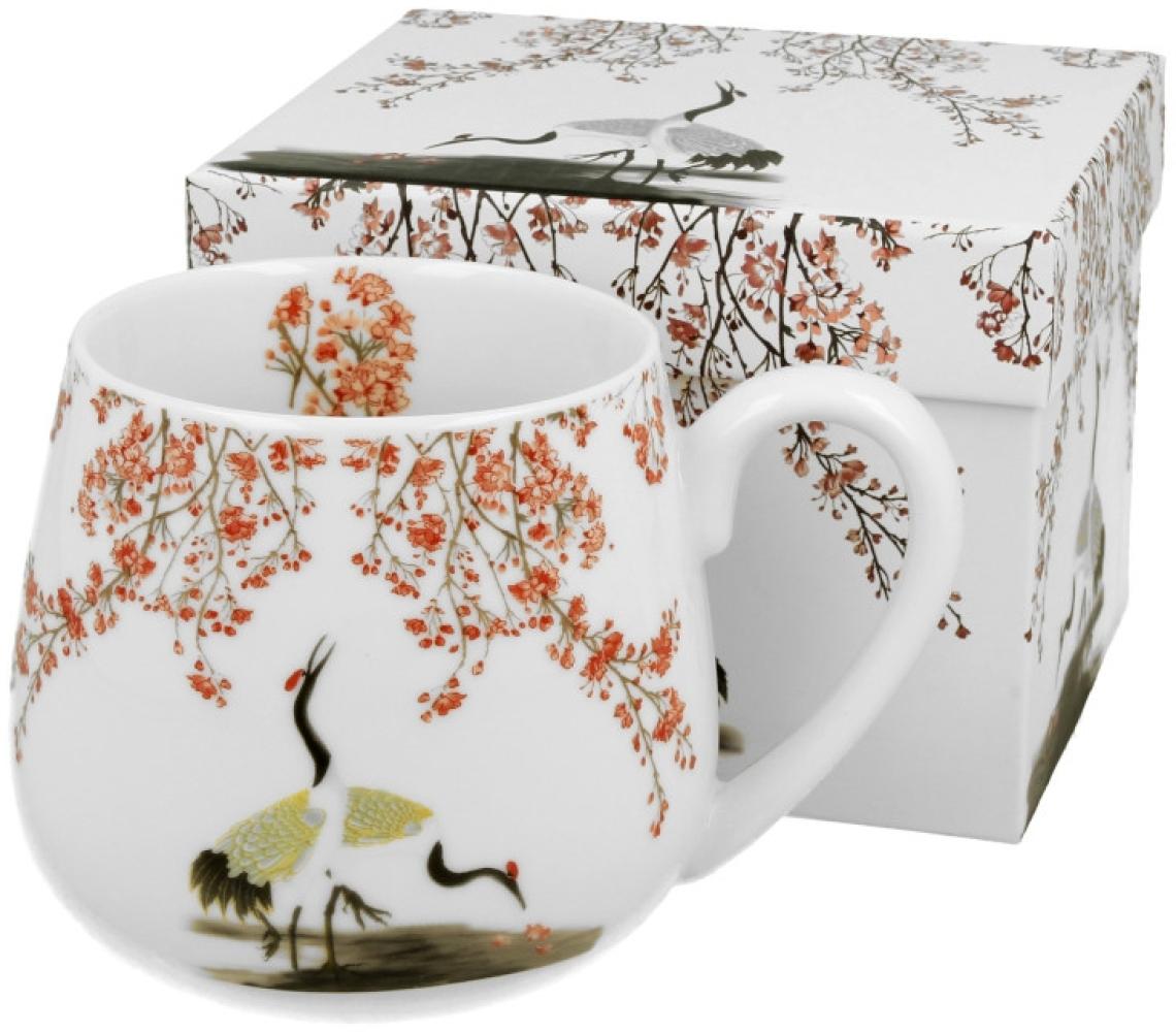 DUO ART GALLERY Fassbecher 430 ml SAKURA & CRANES New Bone China Porzellan Bild 1