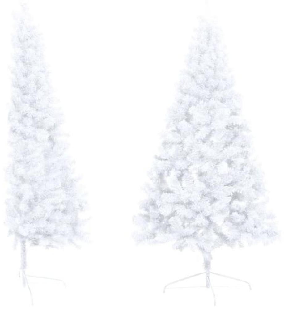 vidaXL Künstlicher Halber Weihnachtsbaum mit Ständer Weiß 120 cm PVC Bild 1