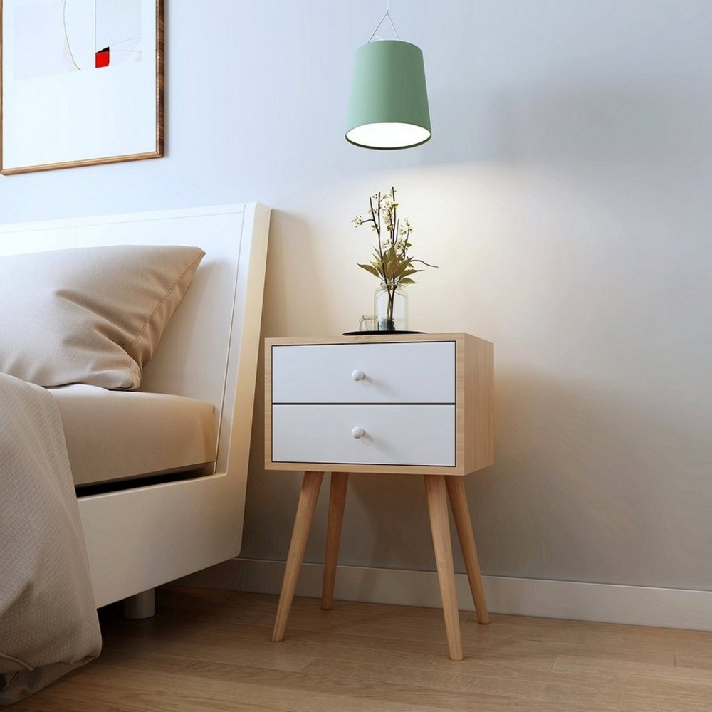 Happy Home Nachttisch Bedside Table Coffee Table for Living Room Bedroom 40 x 30 x 60 cm Bild 1