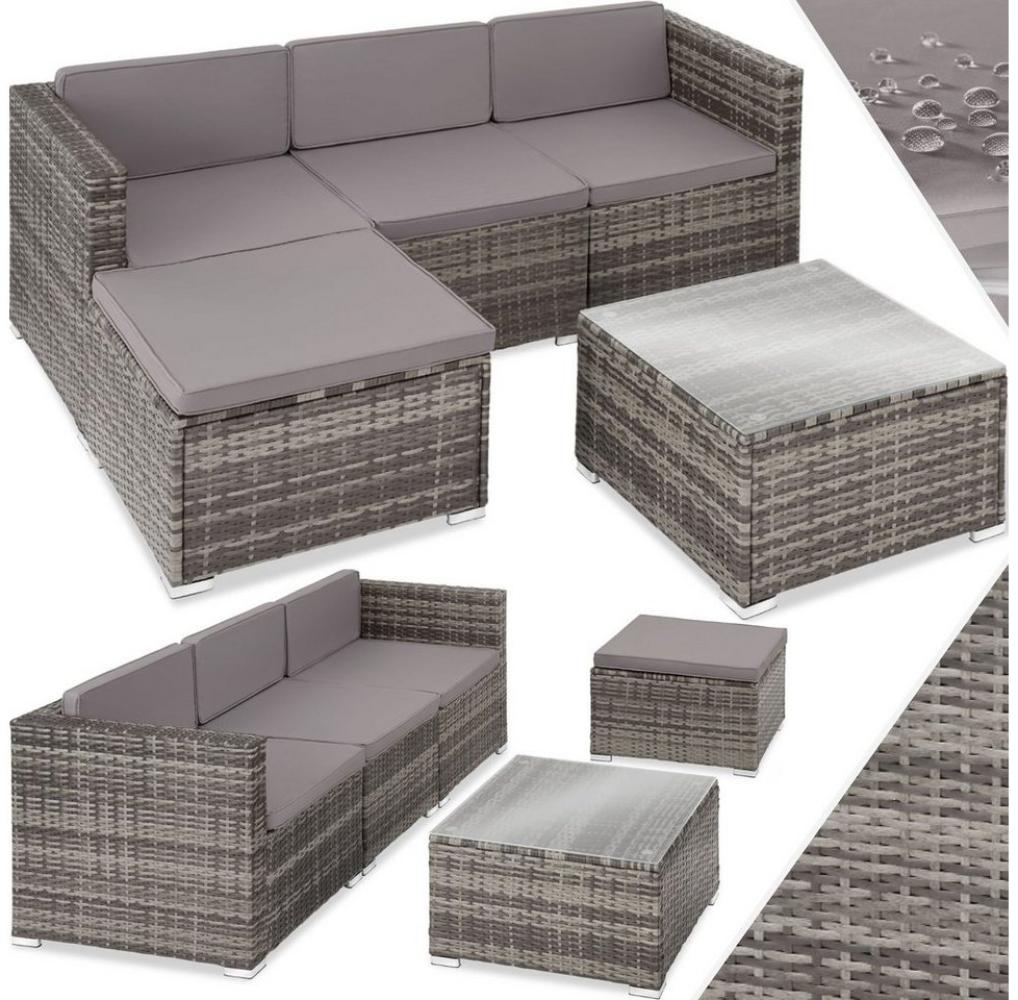 tectake Loungeset Rattan Lounge, (Set, 5-tlg), für 3 bis 4 Personen Bild 1