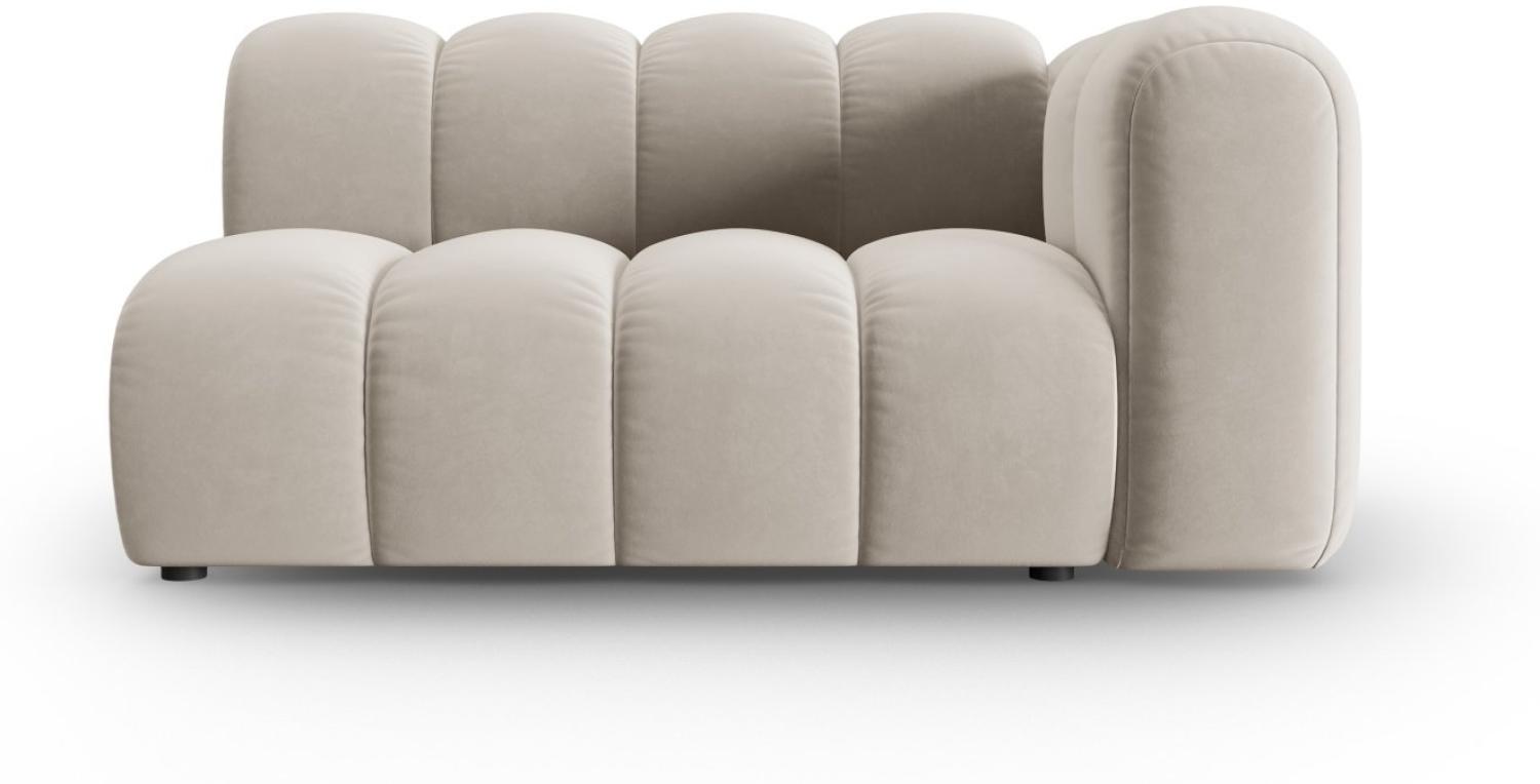 Micadoni Modulares Sofa Lupine 2-Sitzer Rechts Samtstoff Beige Bild 1