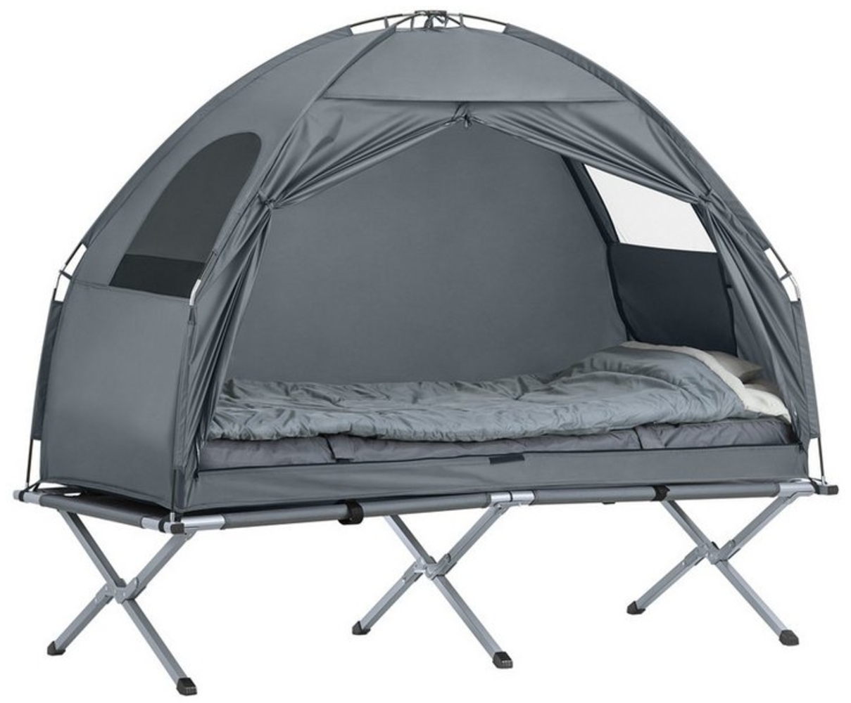 SoBuy Feldbett OGS32 Campingzelt 4in1-Zelt mit Campingliege Schlafsack Luftmatratze Bild 1