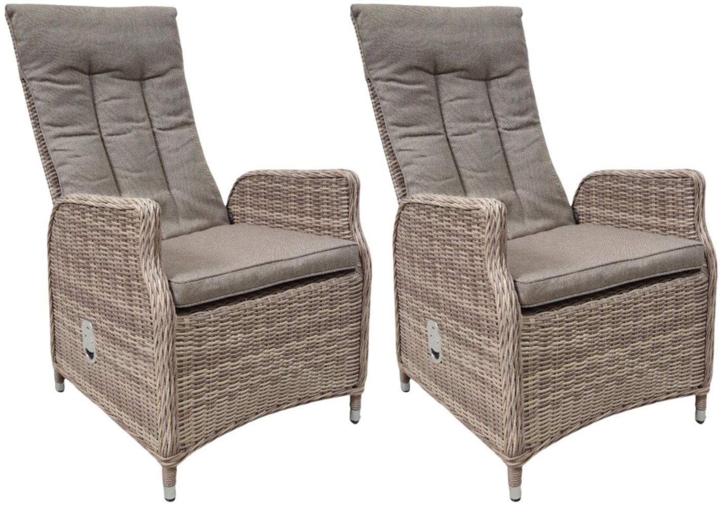 Kettler Jarvis 2er Set Alu Geflechtsessel verstellbar Dining sand / natur 2510 Bild 1