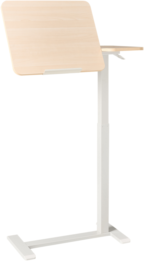 Laptoptisch manuell höhenverstellbar SCHOLA Hellbraun Weiß 70 cm 40 cm Bild 1