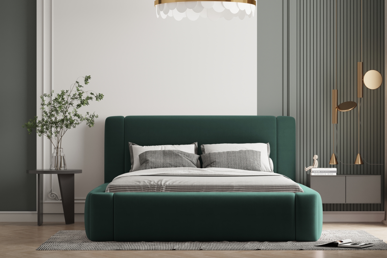 Polsterbett OLAF-OM 180x200 mit Bettkasten und Lattenrost. Farbe: VELUTTO 10 Bild 1
