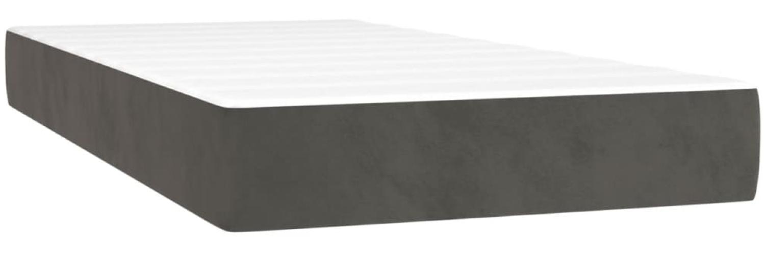 vidaXL Taschenfederkernmatratze Dunkelgrau 80x220x20 cm Samt 4016595 Bild 1