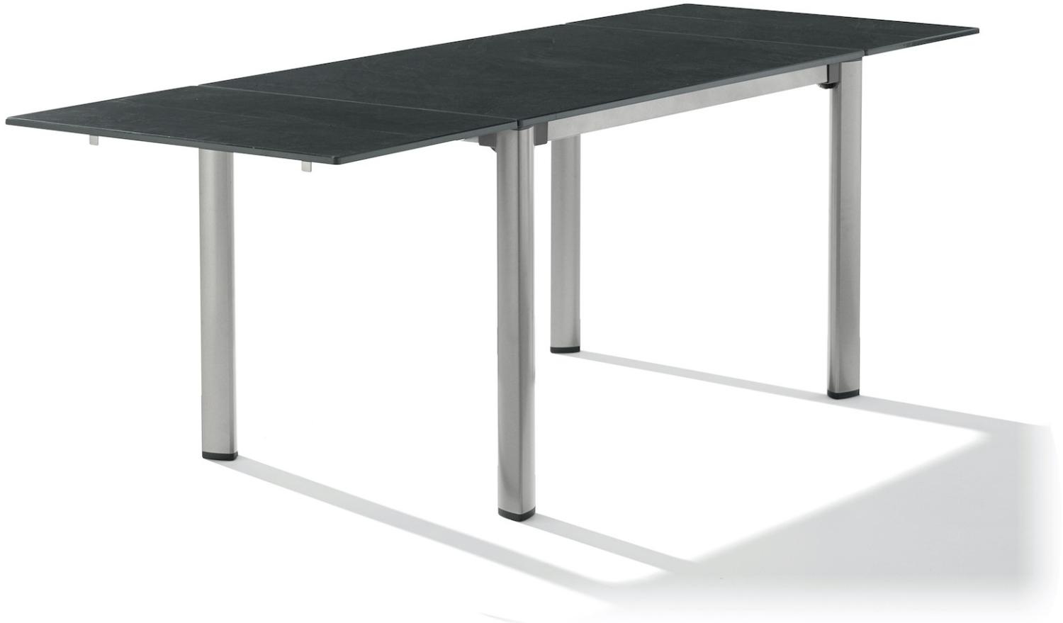 Sieger Exclusiv Exclusiv-Verlängerungstisch mit vivodur® Tischplatte, Aluminium Graphit, 120/170/220 x 74 x 80 Bild 1