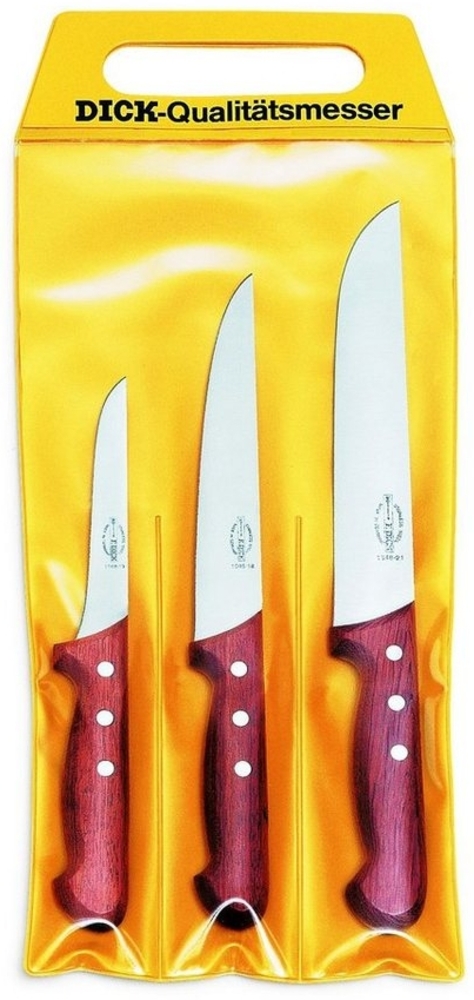 F. DICK Messerblock Messersatz 3-teilig m. Holzriff 8155300 Bild 1