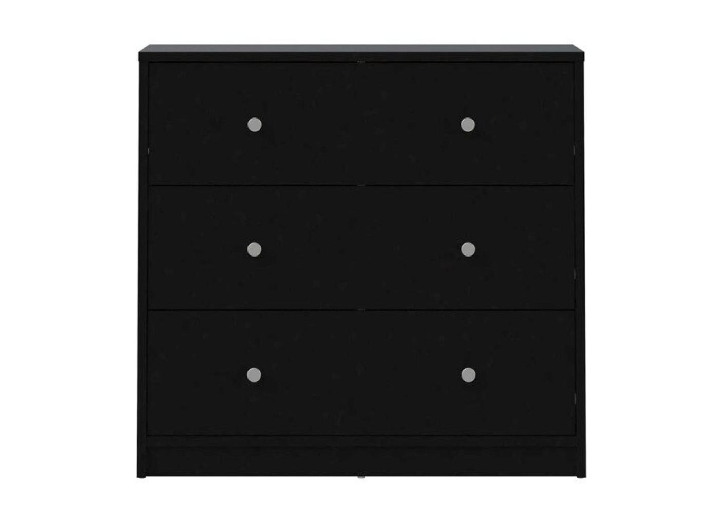 Maria Kommode 3 Schubladen schwarz Sideboard Highboard Schrank Flur Diele Bild 1