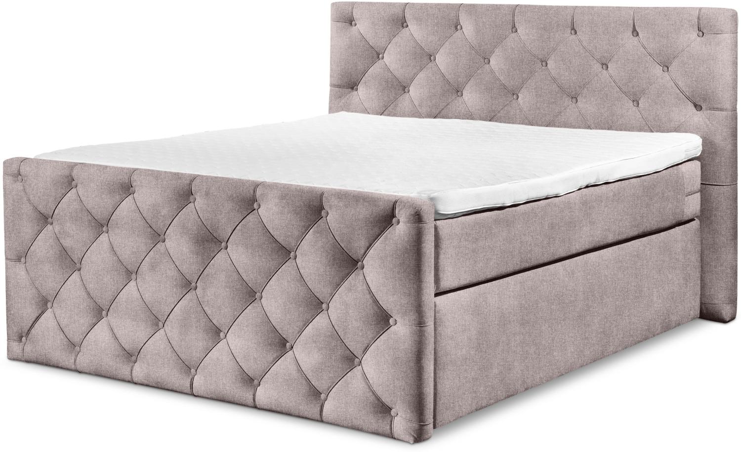 Boxspringbett SANSIBAR ITZEHOE LF 180x200 cm rosa Box-Spring-Bett Doppelbett Bild 1