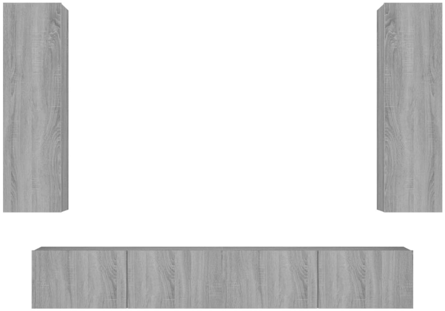 vidaXL 4-tlg. TV-Schrank-Set Grau Sonoma Holzwerkstoff 3114212 Bild 1