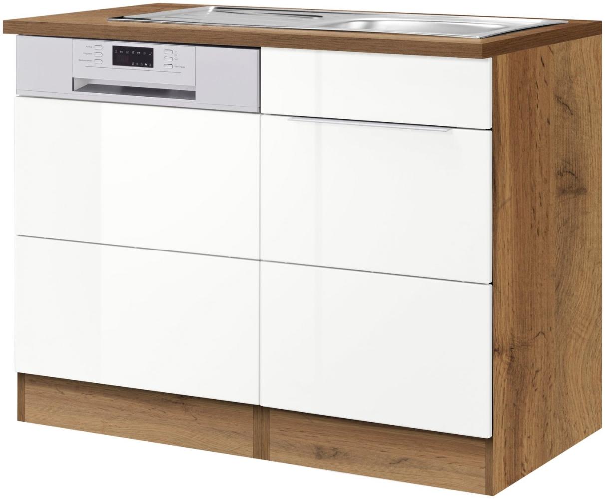 KOCHSTATION Spülenschrank KS-Brindisi 110 cm breit, inkl. Möbeltür für Geschirrspüler sowie Einbauspüle Bild 1