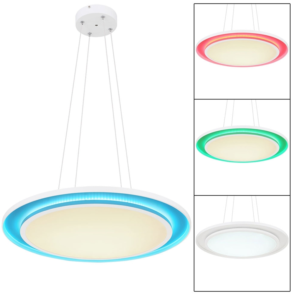 LED Hängelampe, RGB im Rahmen, dimmbar Fernbedienung, H 120 cm Bild 1