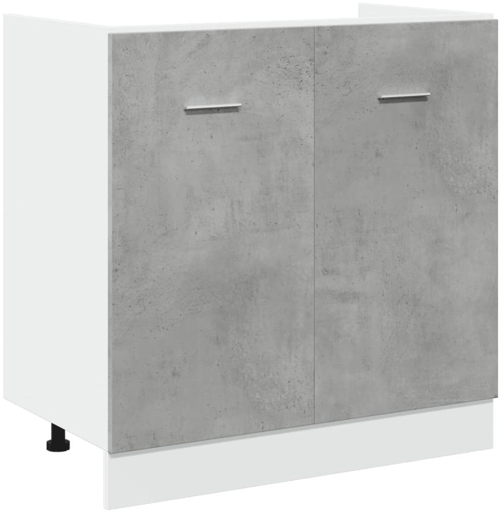 vidaXL Spülenunterschrank Lyon Betongrau 80x46x81,5 cm Holzwerkstoff 856076 Bild 1