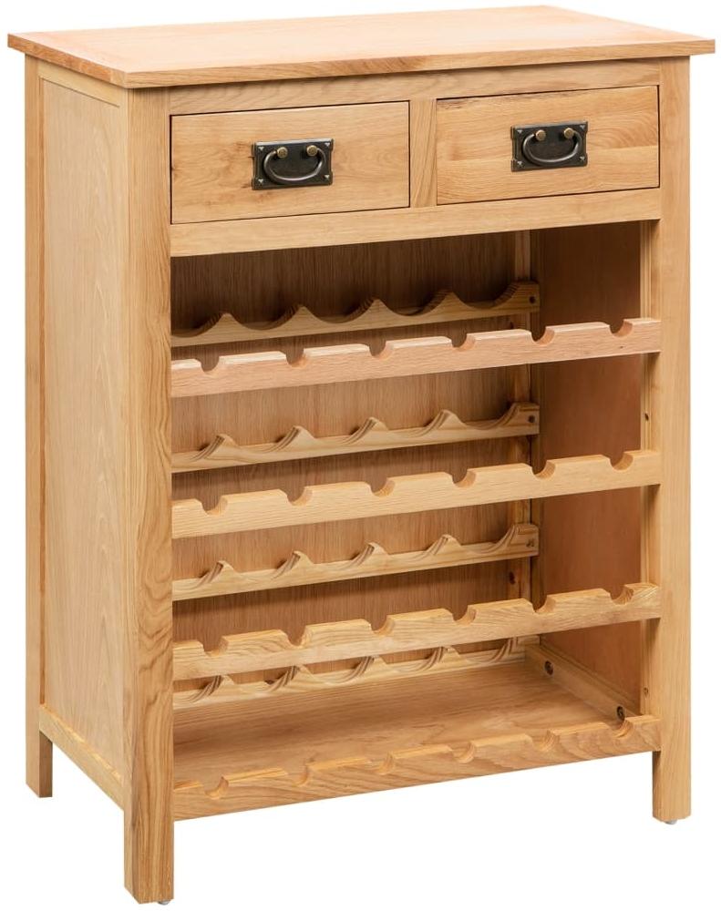 vidaXL Weinschrank 72x32x90 cm Massivholz Eiche 247043 Bild 1