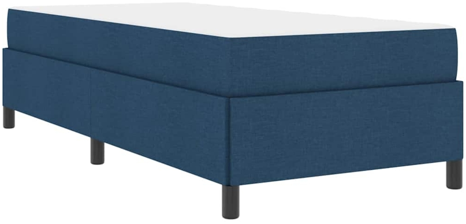 vidaXL Boxspringbett Blau 90 x 190 cm Stoff 3398828 Bild 1