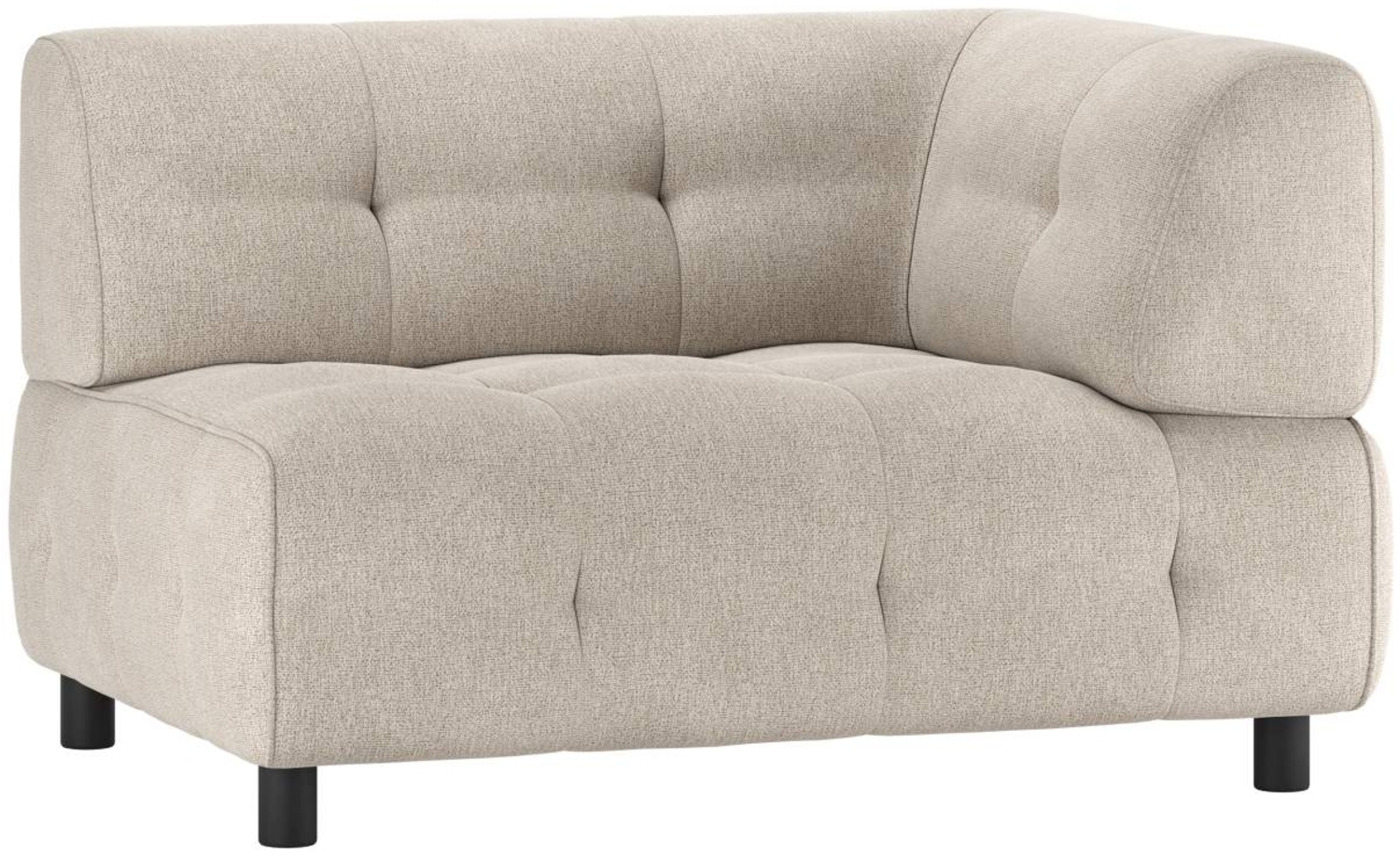 Modulsofa Louis aus Flachgewebe Rechts, Creme Bild 1