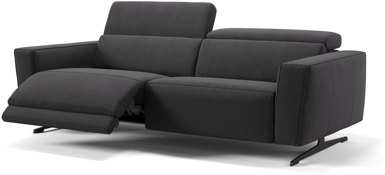 Sofanella 3-Sitzer ALESSO Stoff Sofa Stoffcouch in Schwarz XL: 236 Breite x 108 Tiefe Bild 1