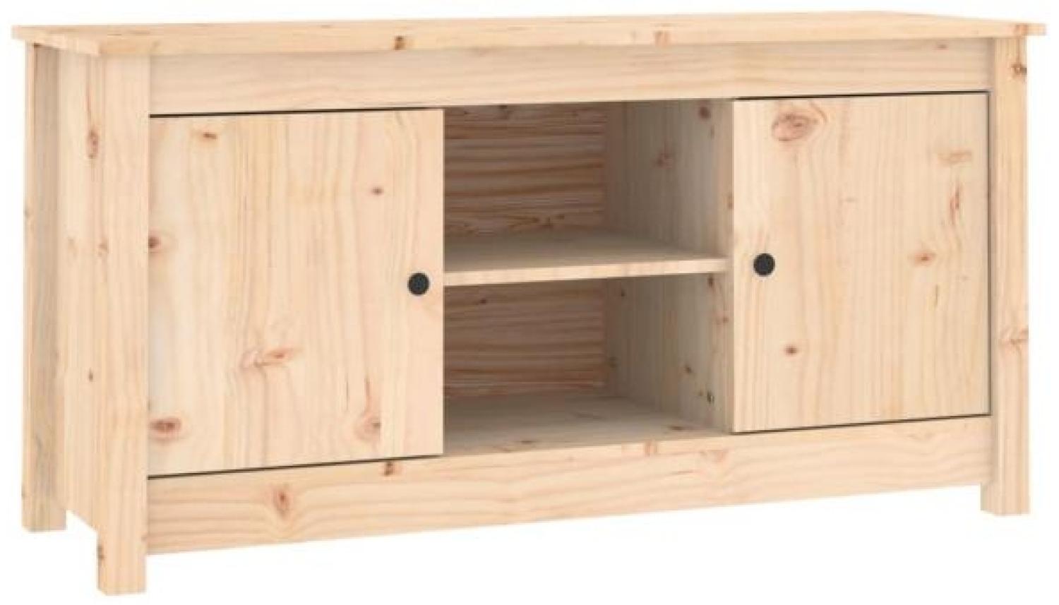 TV-Schrank 103x36,5x52 cm Massivholz Kiefer [814584] Bild 1