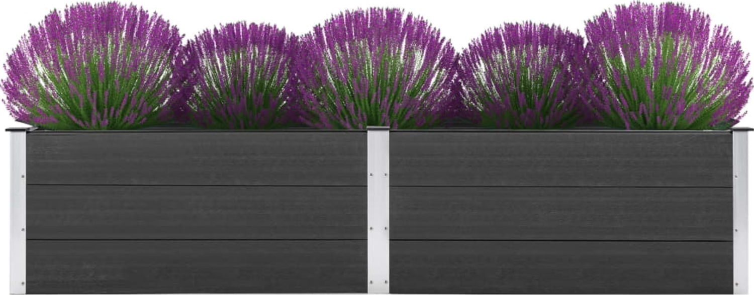 vidaXL Garten-Hochbeet 250 x 50 x 54 cm WPC Grau 49057 Bild 1