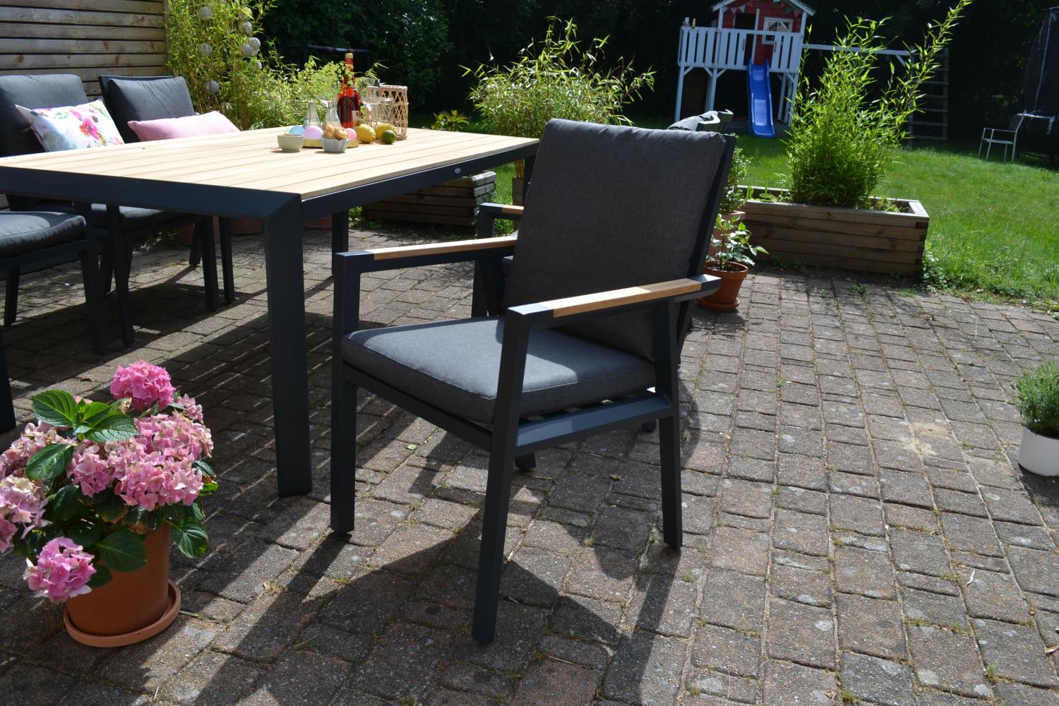 6 x Garten Stuhl Alexia mit Sitz- und Rückenpolster Bild 1