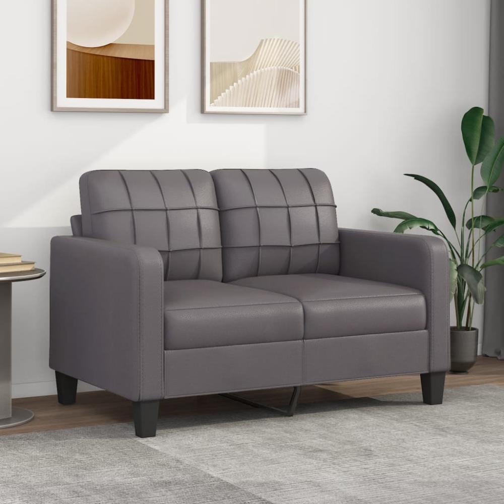 vidaXL 2-Sitzer-Sofa Grau 120 cm Kunstleder 359114 Bild 1